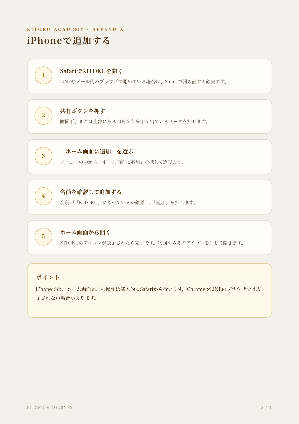 スマホでアプリのように使う 2ページ目